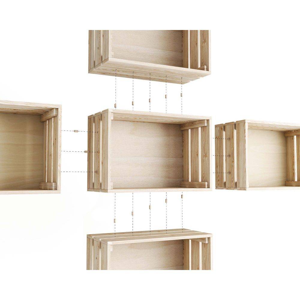 Caisse en pin massif modulable Home box Petite - Image 4