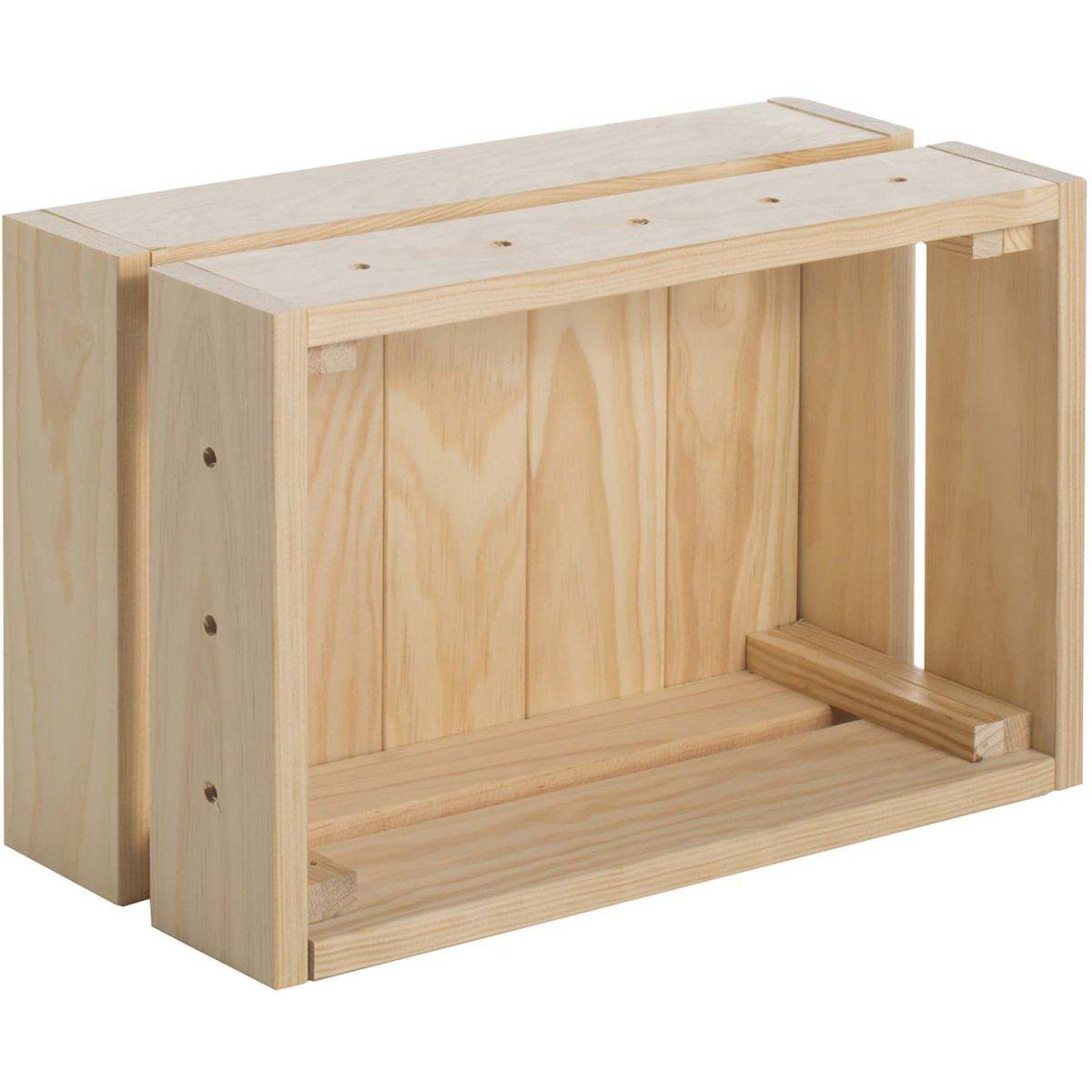 Caisse en pin massif modulable Home box Petite - Image 1