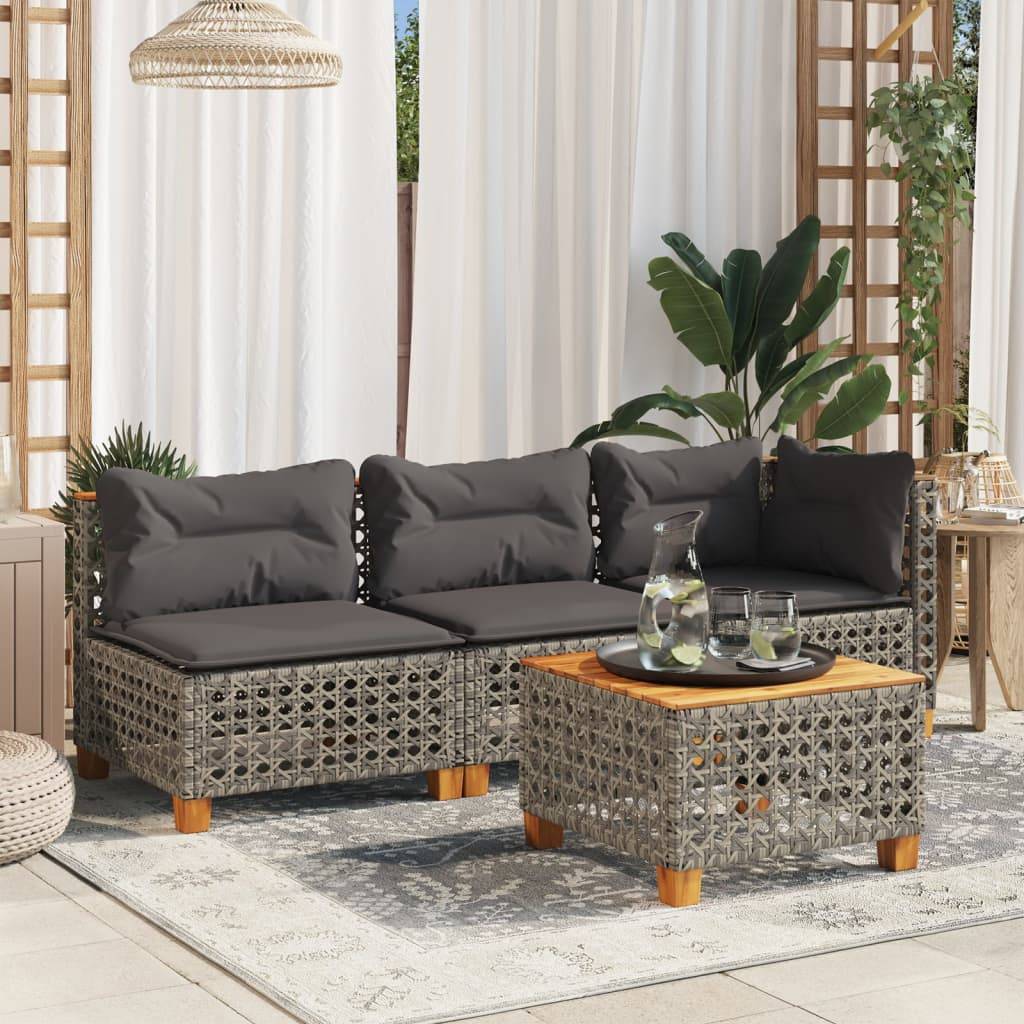 ComfortXL - Module d'Angle pour Salon de Jardin Poly Rotin avec Coussins de Dossier – Gris – ComfortXL Outdoor Living - Image 3