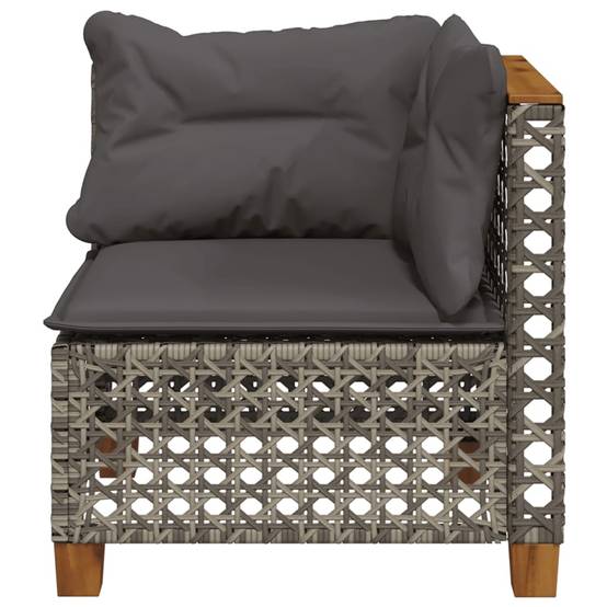 ComfortXL - Module d'Angle pour Salon de Jardin Poly Rotin avec Coussins de Dossier – Gris – ComfortXL Outdoor Living - Image 4