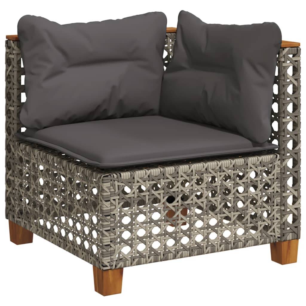 ComfortXL - Module d'Angle pour Salon de Jardin Poly Rotin avec Coussins de Dossier – Gris – ComfortXL Outdoor Living - Image 2