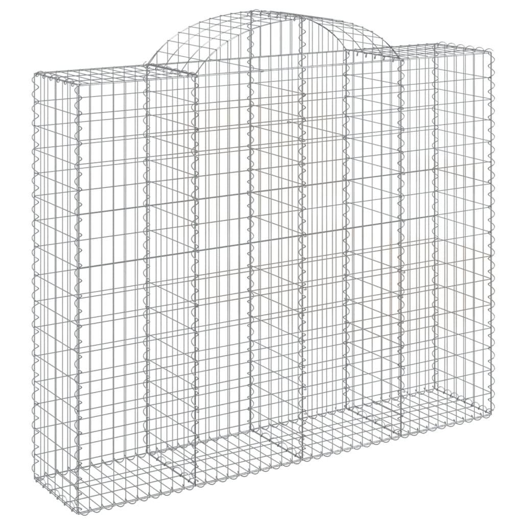 Vidaxl - Paniers à gabions arqués 14 pcs 200x50x160/180 cm Fer galvanisé vidaXL 3146395 - Image 4