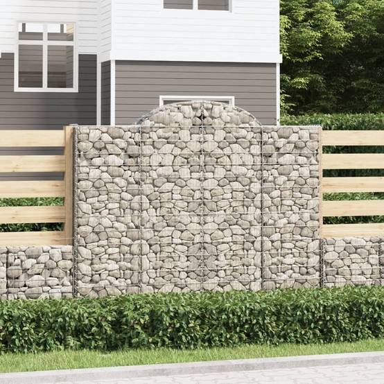 Vidaxl - Paniers à gabions arqués 14 pcs 200x50x160/180 cm Fer galvanisé vidaXL 3146395 - Image 1