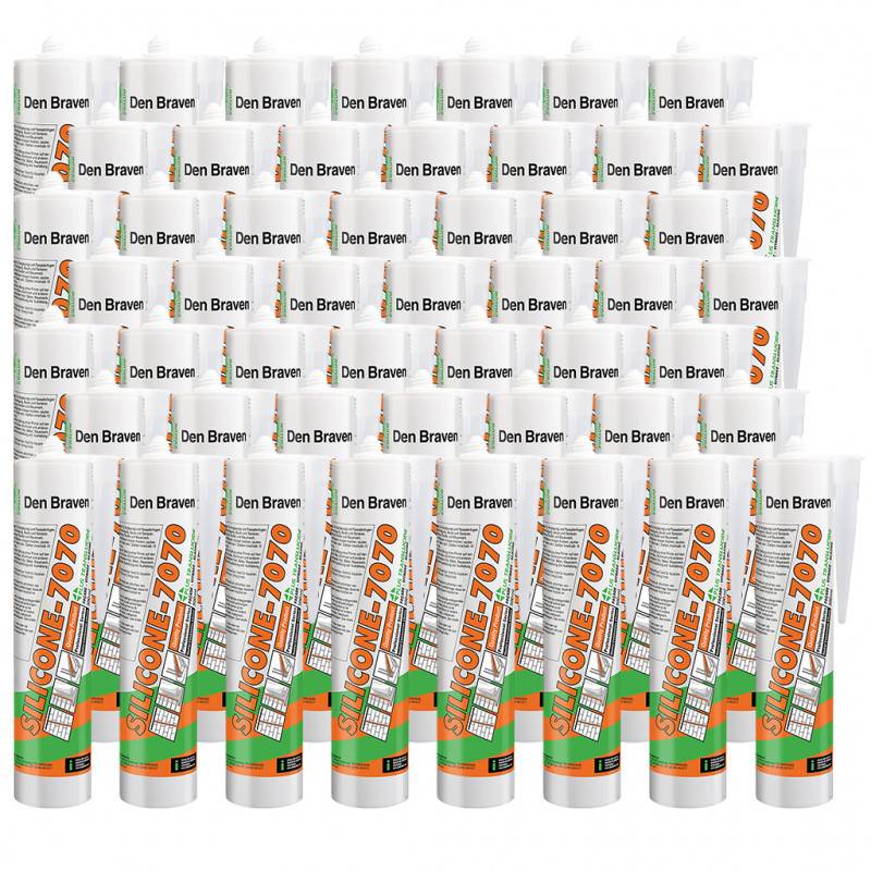 50x Mastic silicone neutre bâtiment 7070 Plus blanc 300ml DEN BRAVEN - Image 1