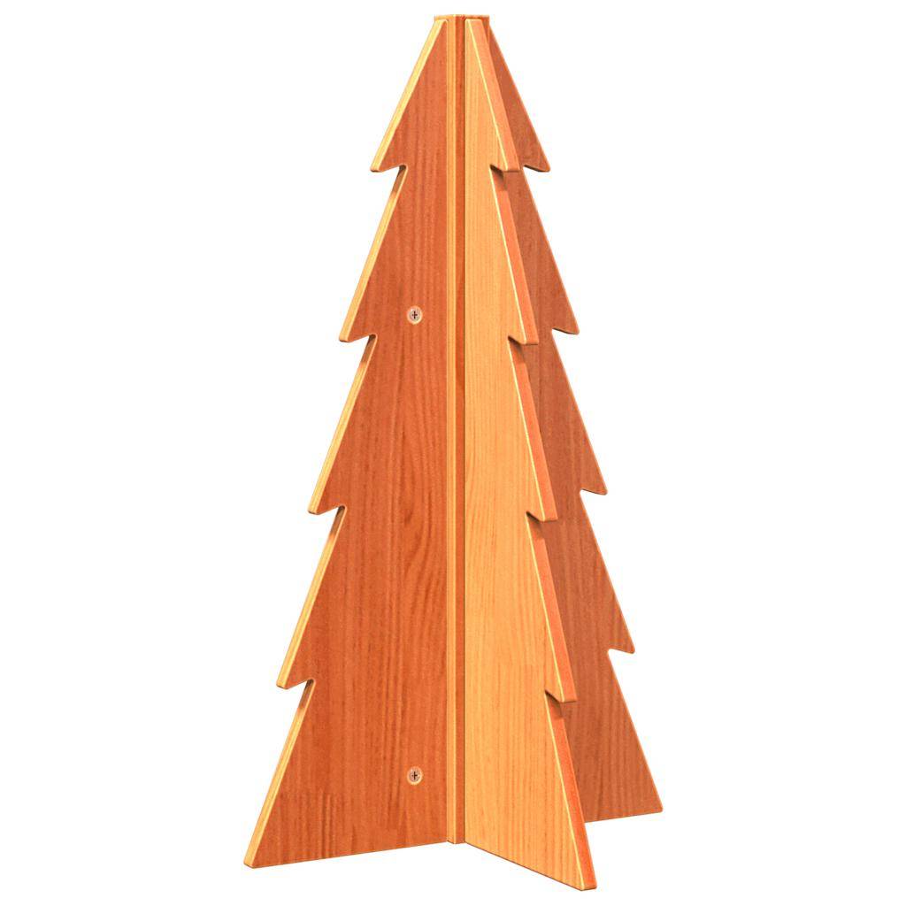 Sapin de Noël en Bois Brun Rustique Décoration Chalet Intérieur 69,5 cm – ComfortXL Outdoor Living - Image 2