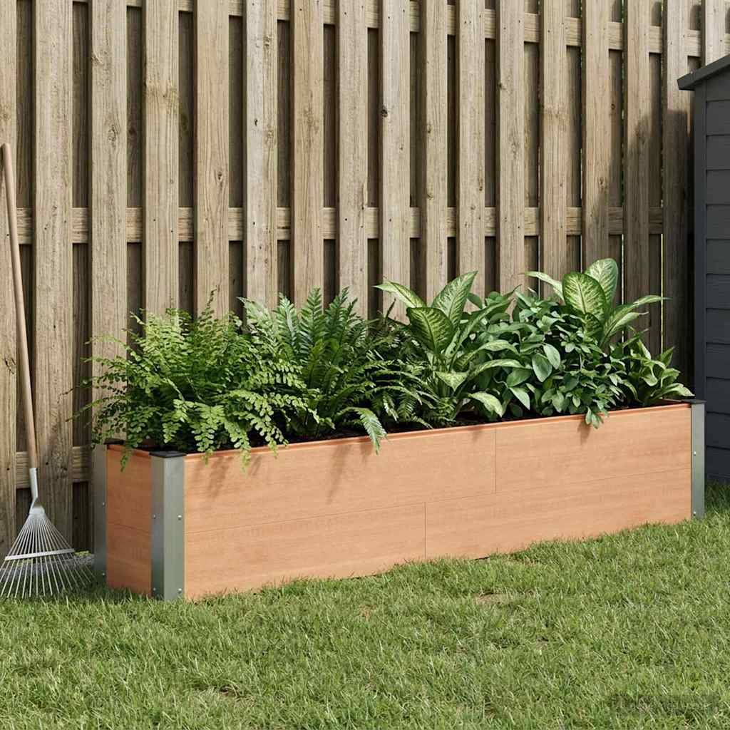 Prolenta Premium - Jardinière aluminium marron  200 x 30 x 36 cm  - Prolenta premium p372.2 - Image 1