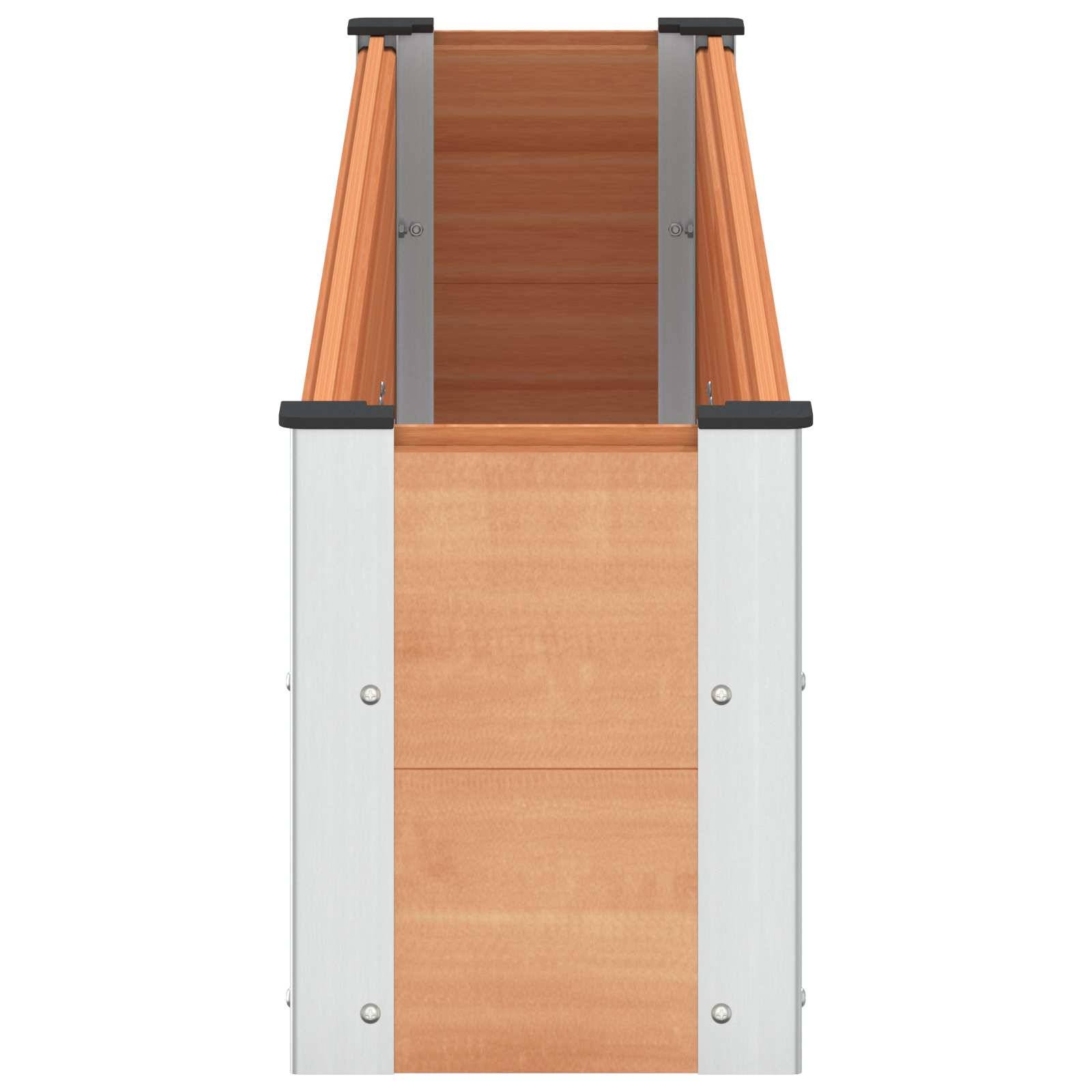 Prolenta Premium - Jardinière aluminium marron  200 x 30 x 36 cm  - Prolenta premium p372.2 - Image 4