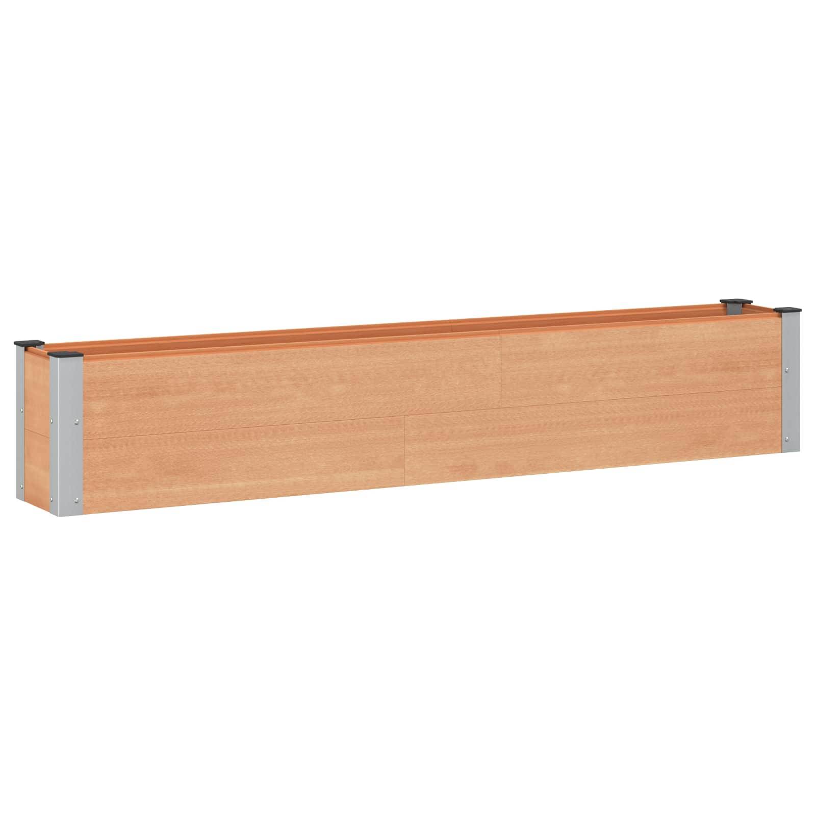 Prolenta Premium - Jardinière aluminium marron  200 x 30 x 36 cm  - Prolenta premium p372.2 - Image 2