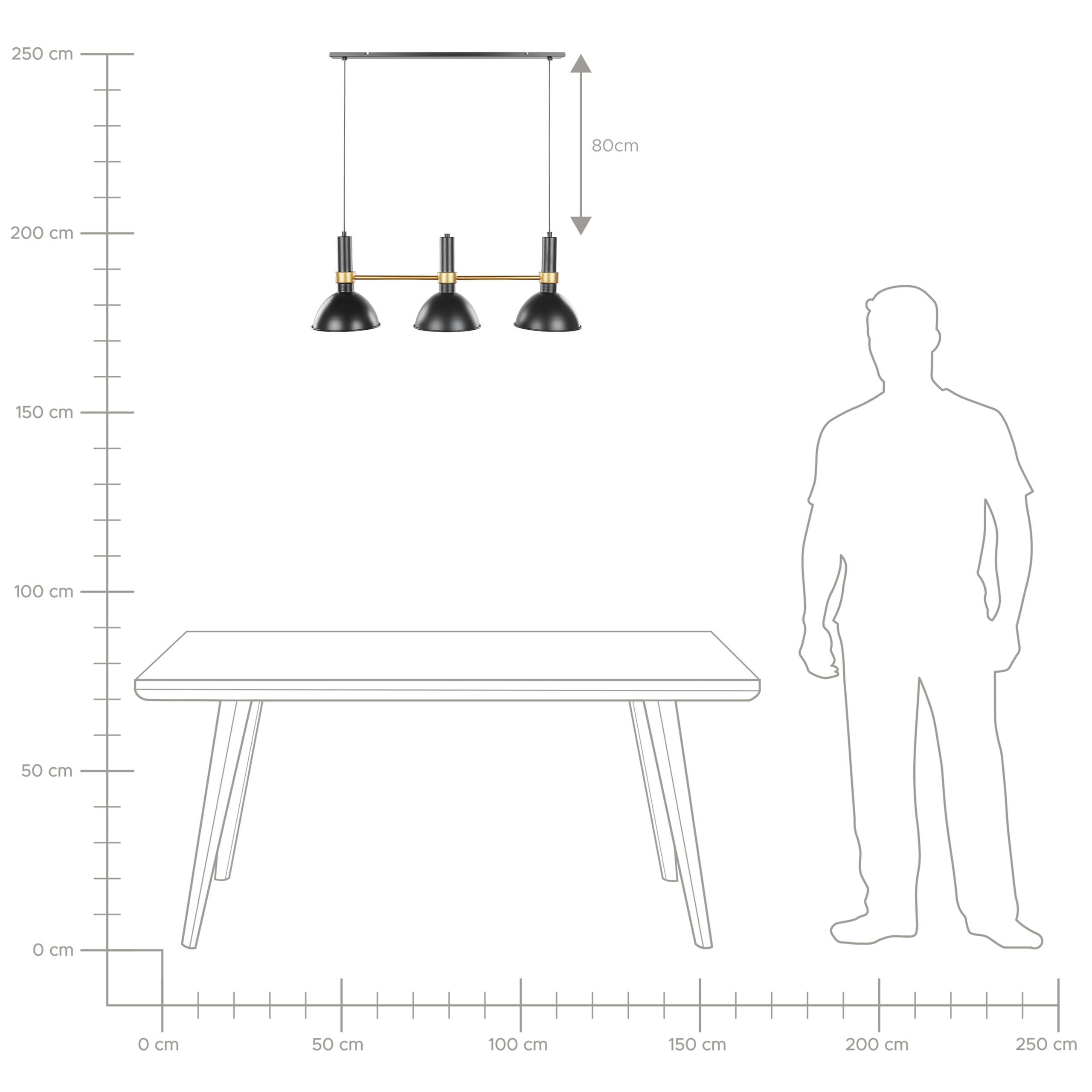Beliani - Lampe suspension Métal Noir BELES - 82x20x107- Beliani - Image 4