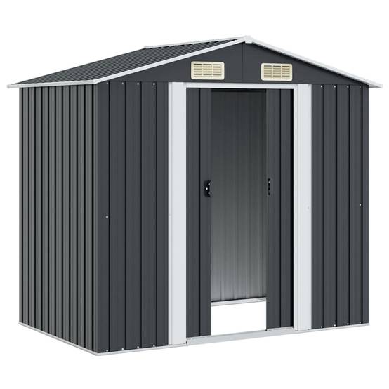Vidaxl - Abri de stockage pour jardin Anthracite Acier 204x132x186 cm vidaXL 47028 - Image 9