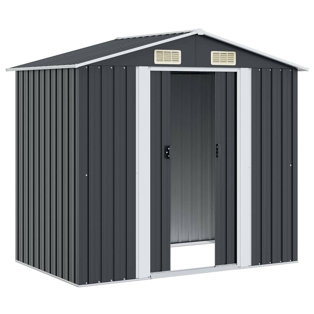 Vidaxl - Abri de stockage pour jardin Anthracite Acier 204x132x186 cm vidaXL 47028 - Image 9