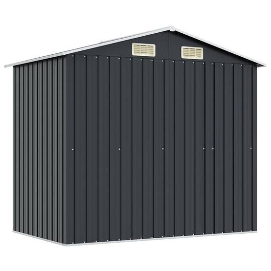 Vidaxl - Abri de stockage pour jardin Anthracite Acier 204x132x186 cm vidaXL 47028 - Image 8