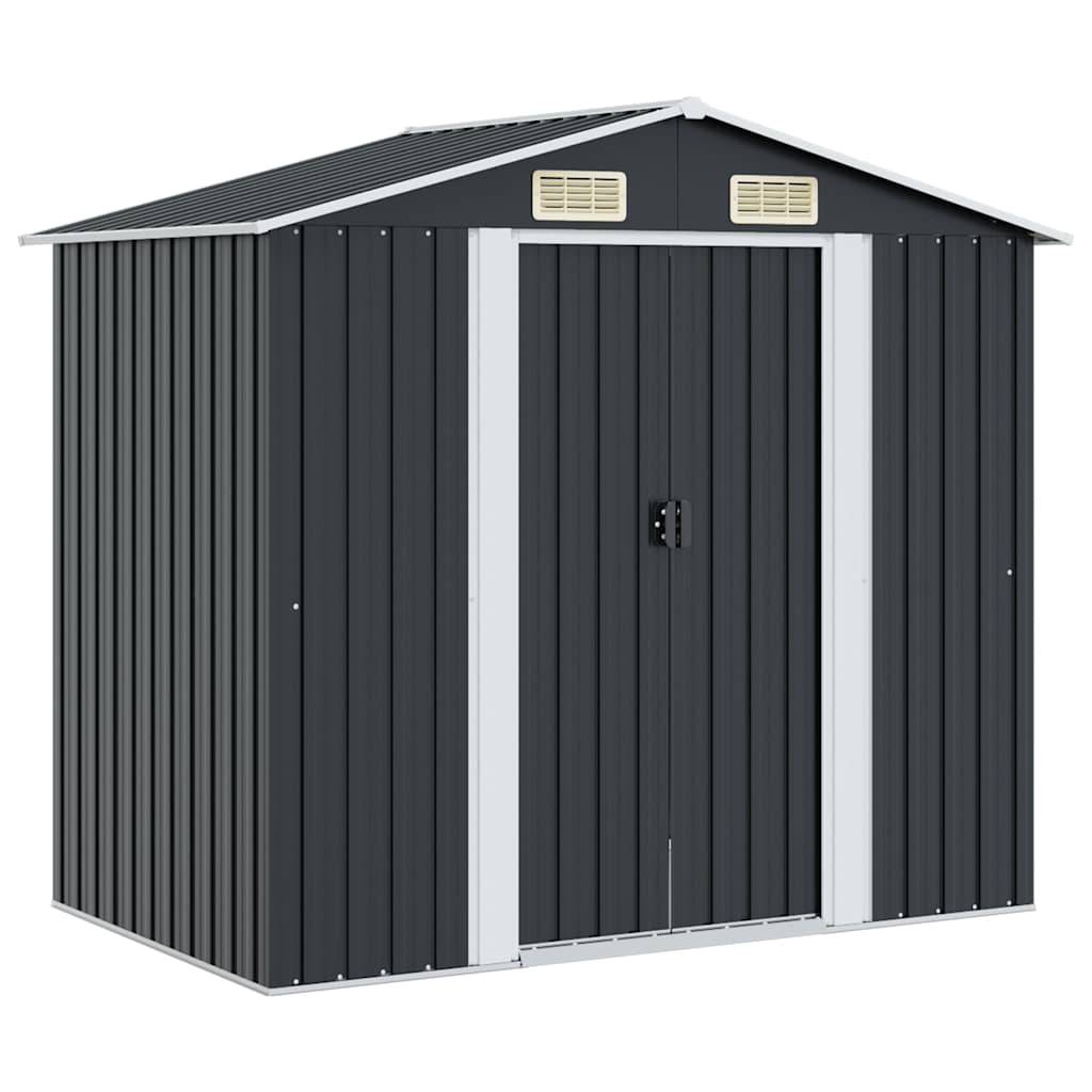 Vidaxl - Abri de stockage pour jardin Anthracite Acier 204x132x186 cm vidaXL 47028 - Image 1