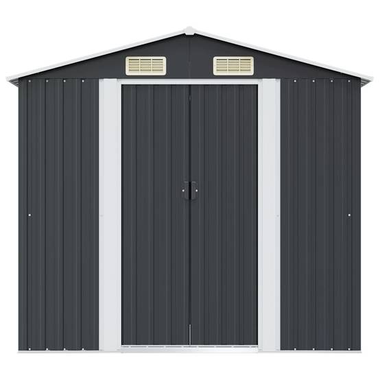 Vidaxl - Abri de stockage pour jardin Anthracite Acier 204x132x186 cm vidaXL 47028 - Image 10