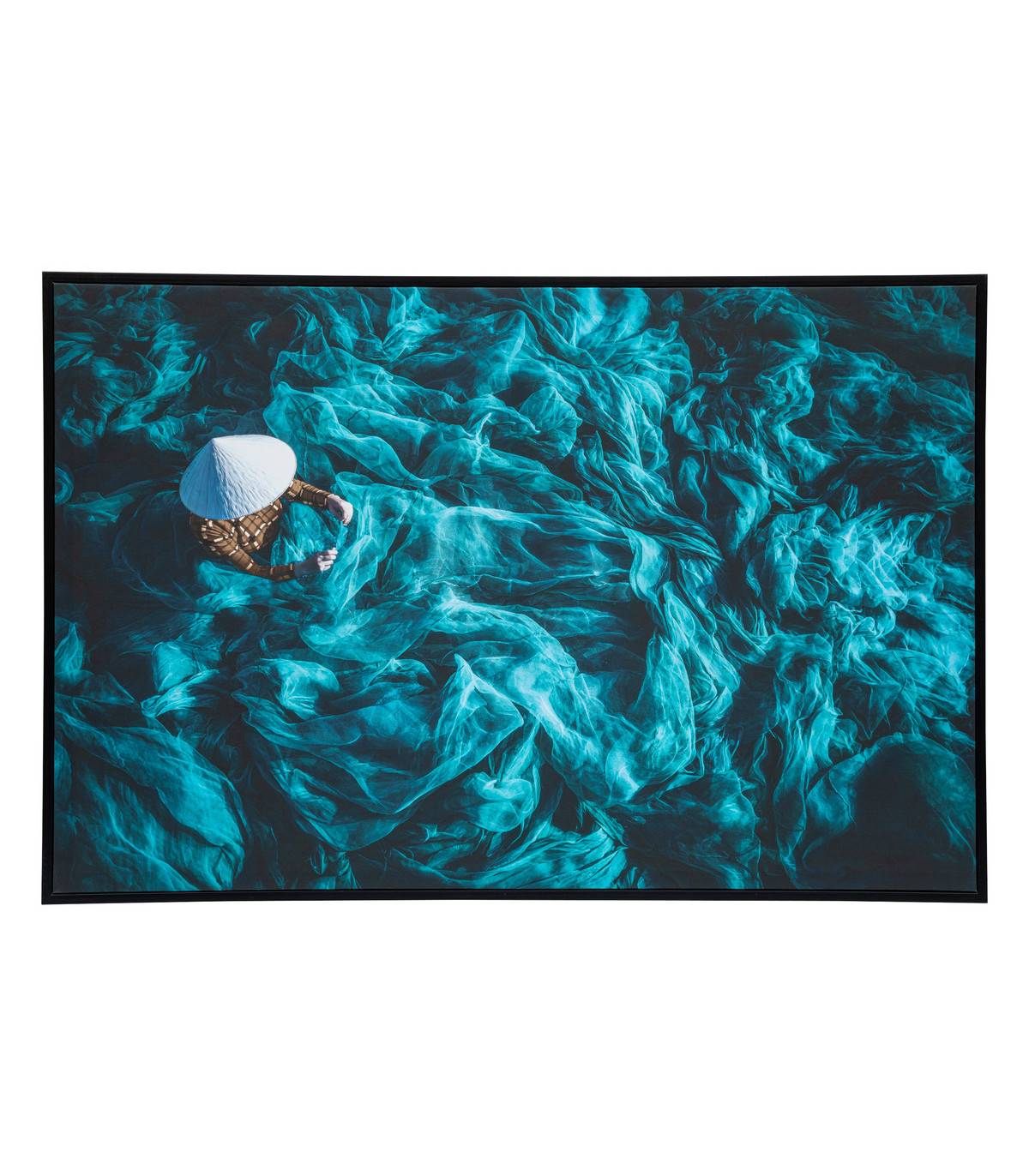 Tableau Toile murale imprimée et encadrée Blue Jiling 90 x 60 cm - Image 1