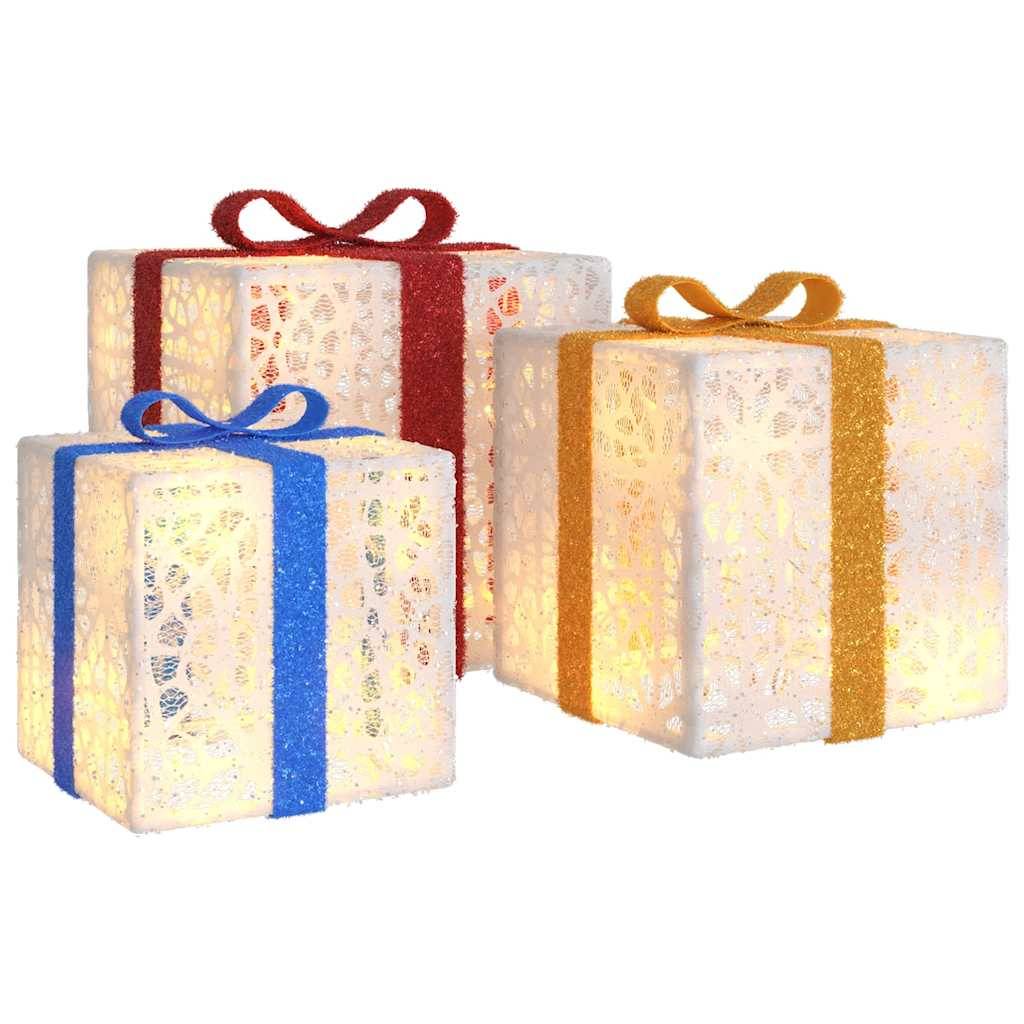 Boîtes de Noël - Décoration Pour Noël lumineuses 3 pcs 64 LED blanc chaud-JU11972 - Image 1