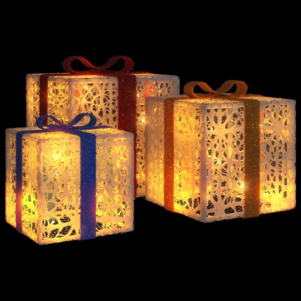 Boîtes de Noël - Décoration Pour Noël lumineuses 3 pcs 64 LED blanc chaud-JU11972 - Image 3
