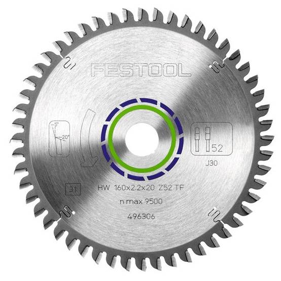 Lame de scie spéciale FESTOOL 160x2,2x20 TF52 - 496306 - Image 1