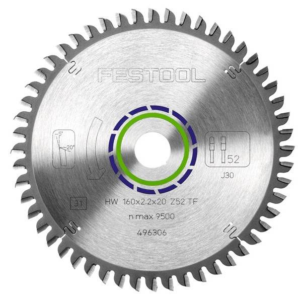 Lame de scie spéciale FESTOOL 160x2,2x20 TF52 - 496306 - Image 1