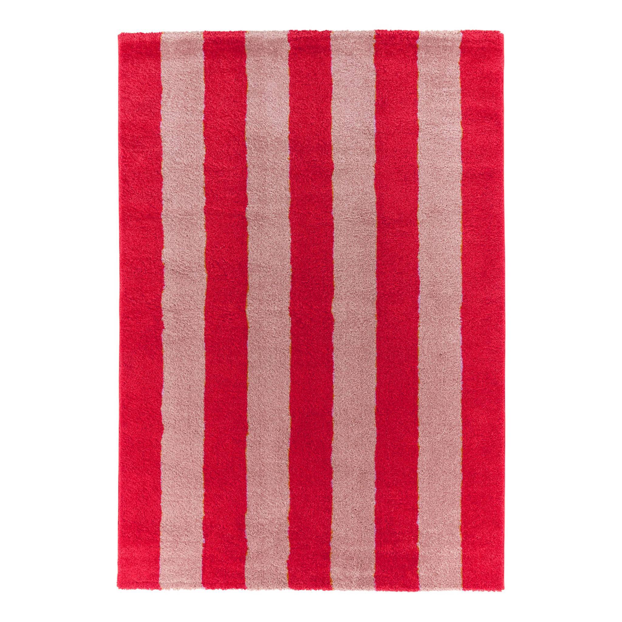 Tapis intérieur rayures rouge et rose 200x280cm - Pablo | sweeek - Image 2