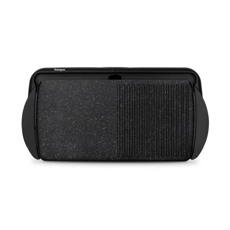 Weasy Sto52 Plancha éléctrique 2000w - Plaque Effet Pierre - 52x27cm - Température Réglable - Revetement Anti-adhésif - Bac - Image 3