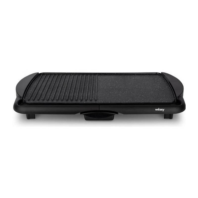 Weasy Sto52 Plancha éléctrique 2000w - Plaque Effet Pierre - 52x27cm - Température Réglable - Revetement Anti-adhésif - Bac - Image 1