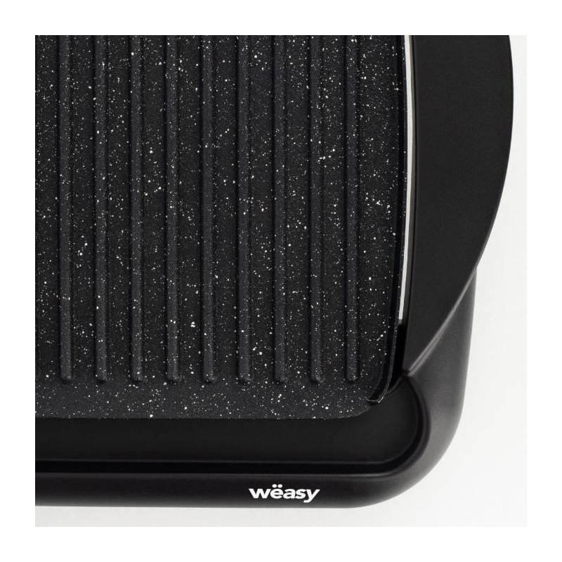 Weasy Sto52 Plancha éléctrique 2000w - Plaque Effet Pierre - 52x27cm - Température Réglable - Revetement Anti-adhésif - Bac - Image 4