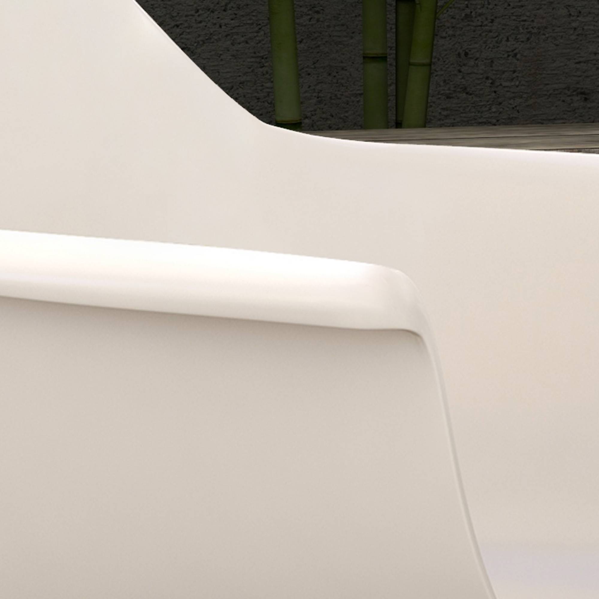 Chaise de jardin lot de 4 avec dossier haut et accoudoirs en acier et plastique gris 59 x 55 x 84 cm - Image 7