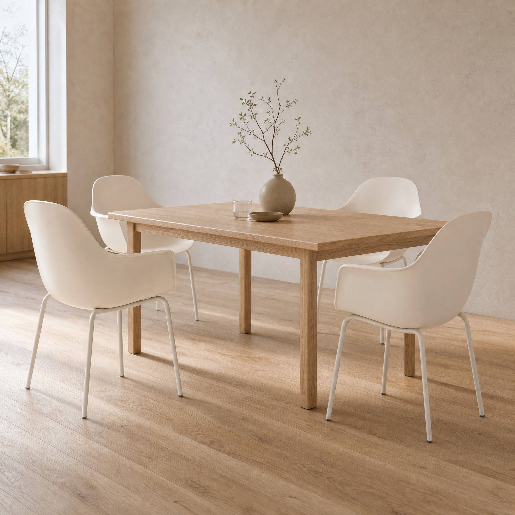 Chaise de jardin lot de 4 avec dossier haut et accoudoirs en acier et plastique gris 59 x 55 x 84 cm - Image 4