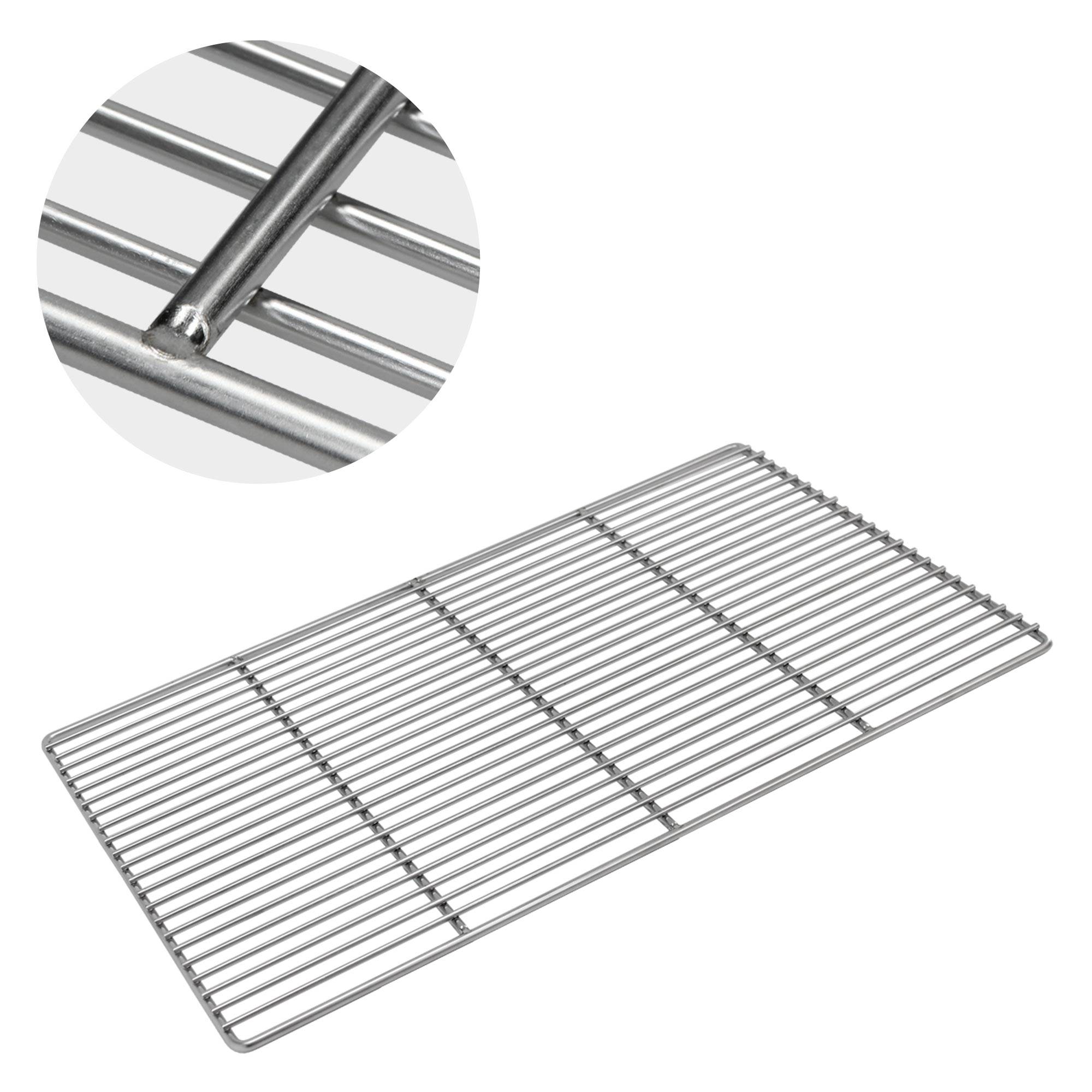Ecd-Germany - Grille barbecue inox rectangulaire 54x34 cm avec poignées amovibles robuste et antirouille adaptée aux cheminées barbecues, foyers et braseros BBQ - Image 4