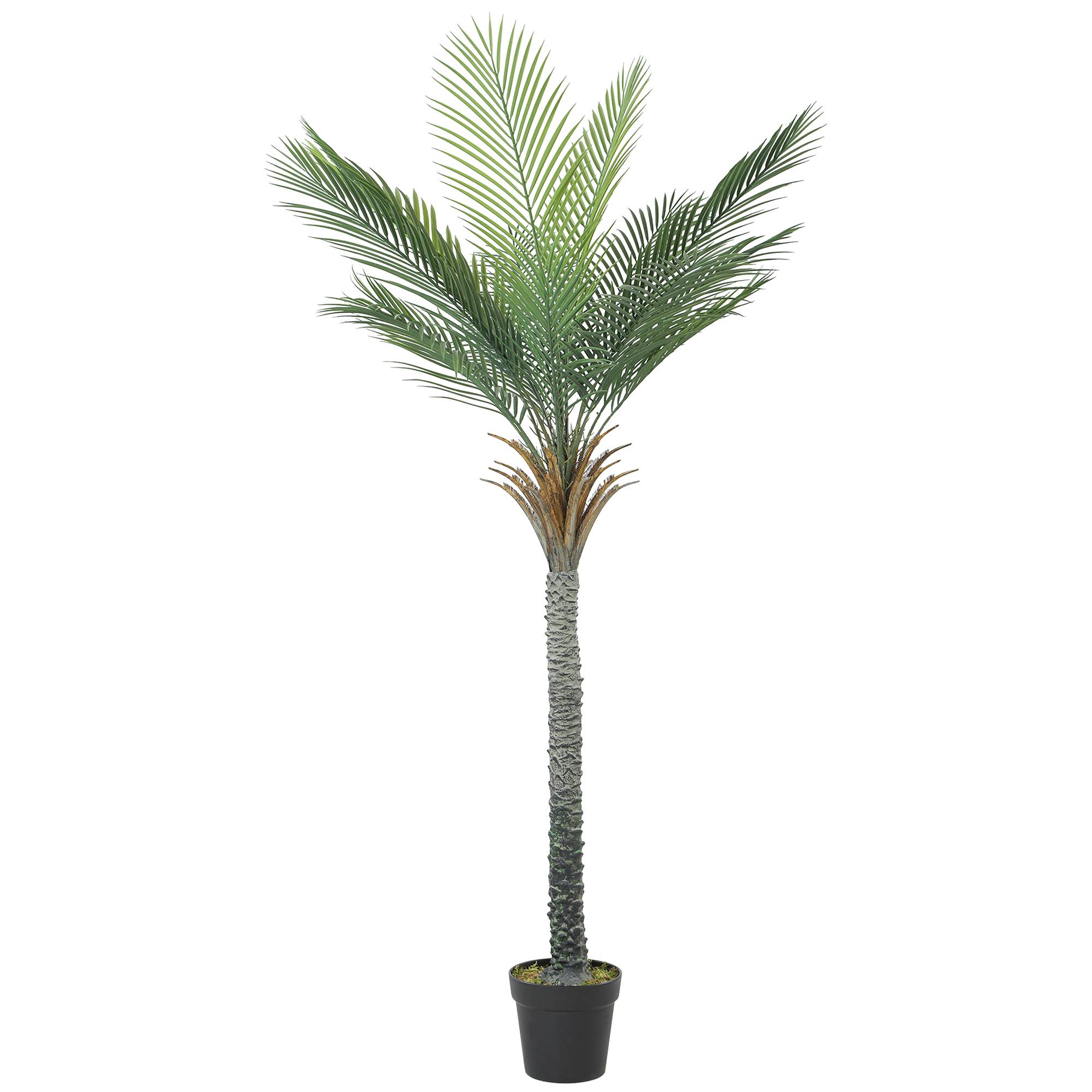 Palmier artificiel 180 cm, plante artificielle tropicale en pot, 15 feuilles réalistes, pour salon, chambre, bureau - Image 2