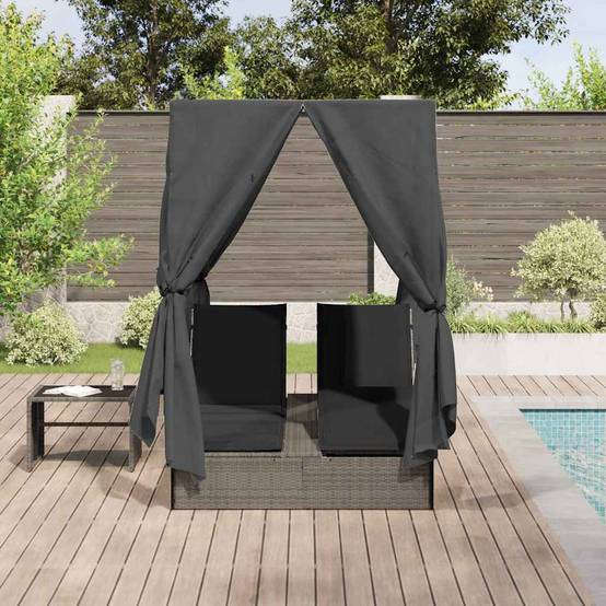 Vidaxl - Transat double Gris polyrotin vidaXL 3376129 - Image 4