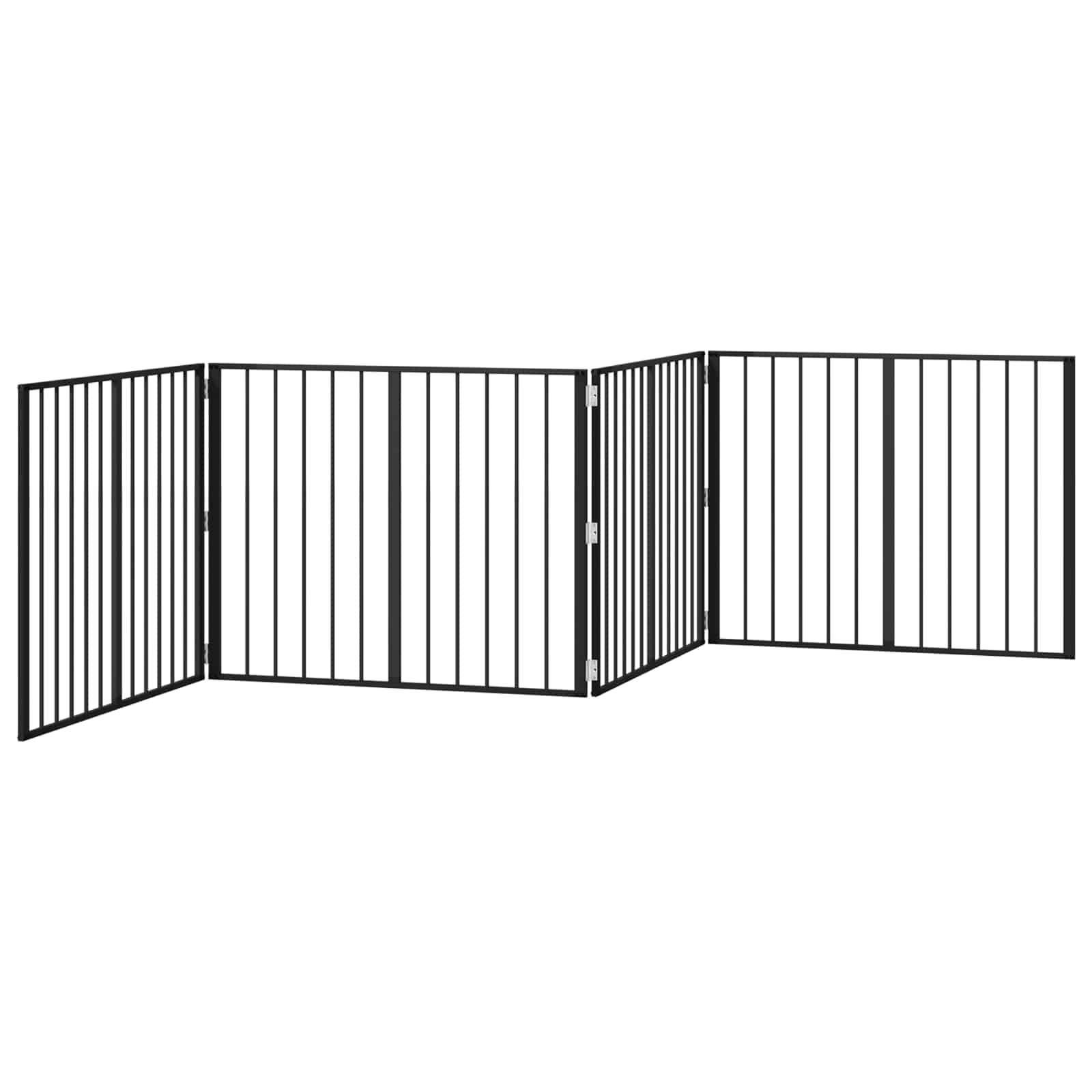 ComfortXL - Parc enclos pour chien acier galvanisé intérieur pliable noir 401cm - ComfortXL Outdoor Living - Image 4