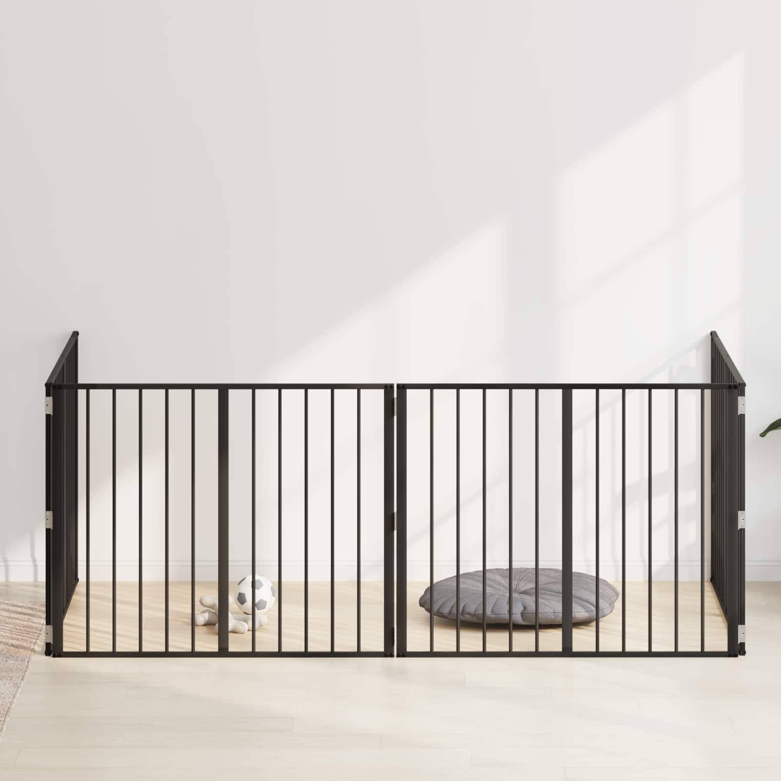 ComfortXL - Parc enclos pour chien acier galvanisé intérieur pliable noir 401cm - ComfortXL Outdoor Living - Image 3