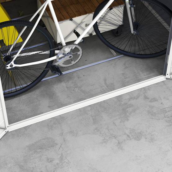 Abri de jardin résine pour extérieur rangement outils et vélos 240x190cm gris - ComfortXL Outdoor Living - Image 8