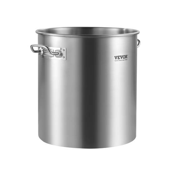 VEVOR Marmite acier inox 22.7L, couvercle, poignée, qualité commerciale, argent. - Image 9