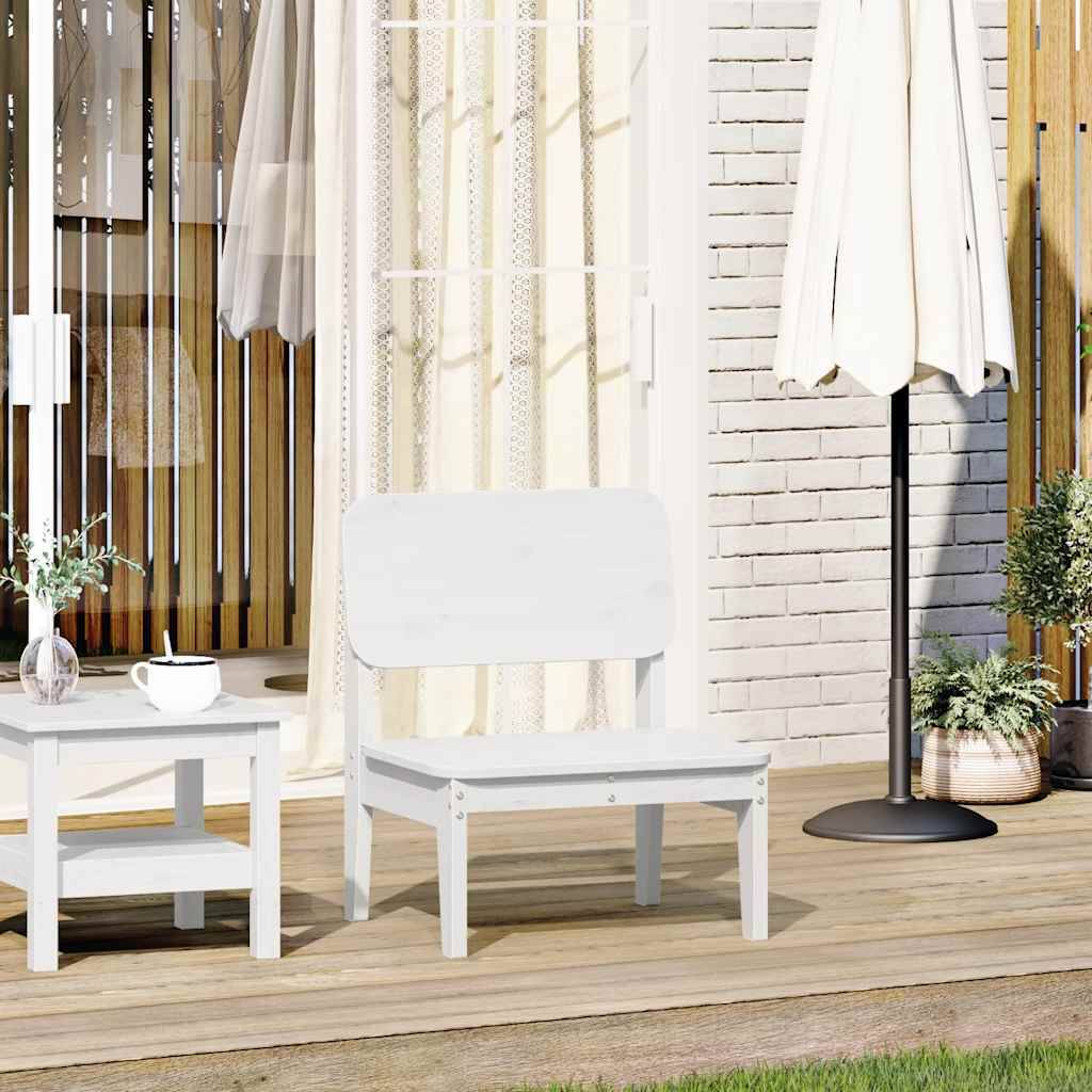 Vidaxl - Chaise de jardin blanc 60x52,5x72 cm bois de pin massif vidaXL 859318 - Image 1