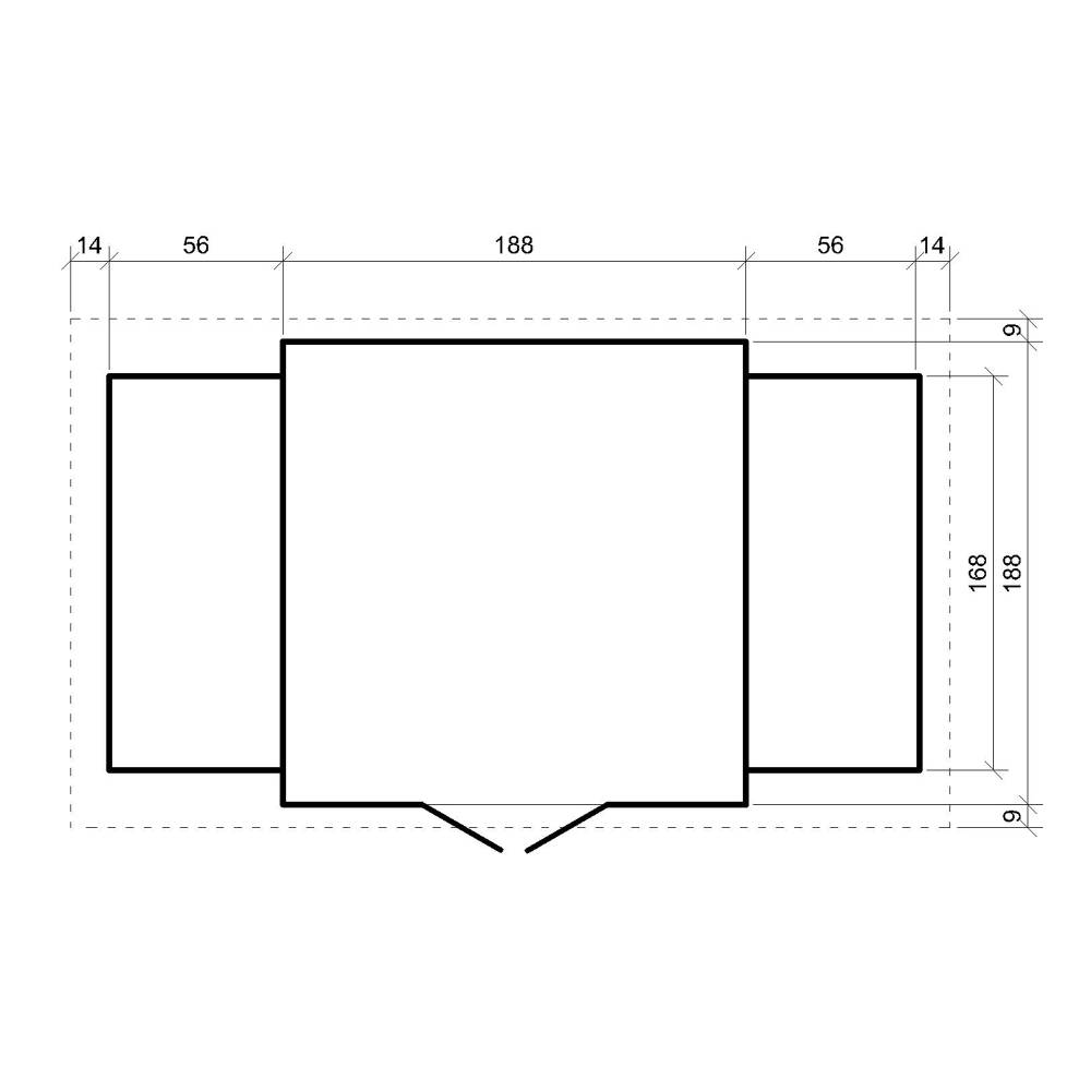 Timbela - Abri de jardin en bois et range bûches extérieur I206xL328xH218 cm/ 3,53+0,97+0,97 m² - 19 mm d’épaisseur - Timbela M391F - Image 6