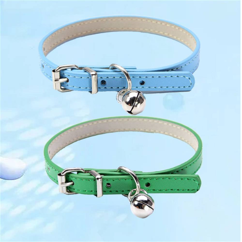 Collier pour Chat en Cuir PU avec Clochette - Taille XS - Réglable et Confortable - Lytech - Image 4