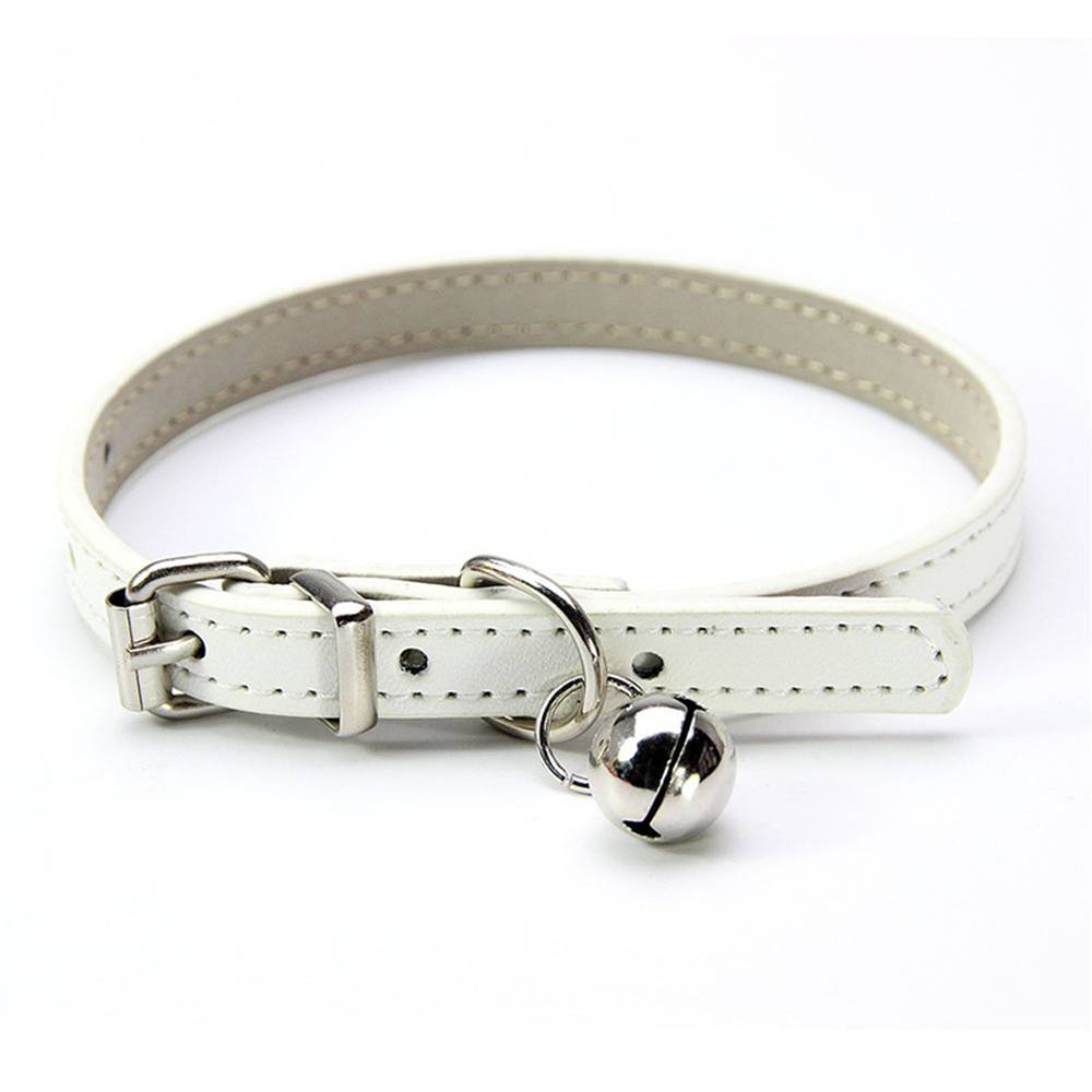 Collier pour Chat en Cuir PU avec Clochette - Taille XS - Réglable et Confortable - Lytech