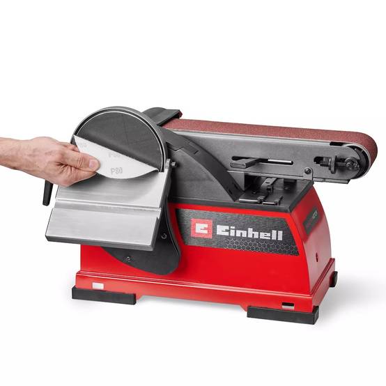 Einhell - Ponceuse stationnaire à bande et à disque - TE-US 400 - 400 W - Bande orientable - Plateau Ø 150 mm - Image 3