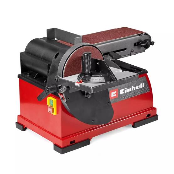 Einhell - Ponceuse stationnaire à bande et à disque - TE-US 400 - 400 W - Bande orientable - Plateau Ø 150 mm - Image 1
