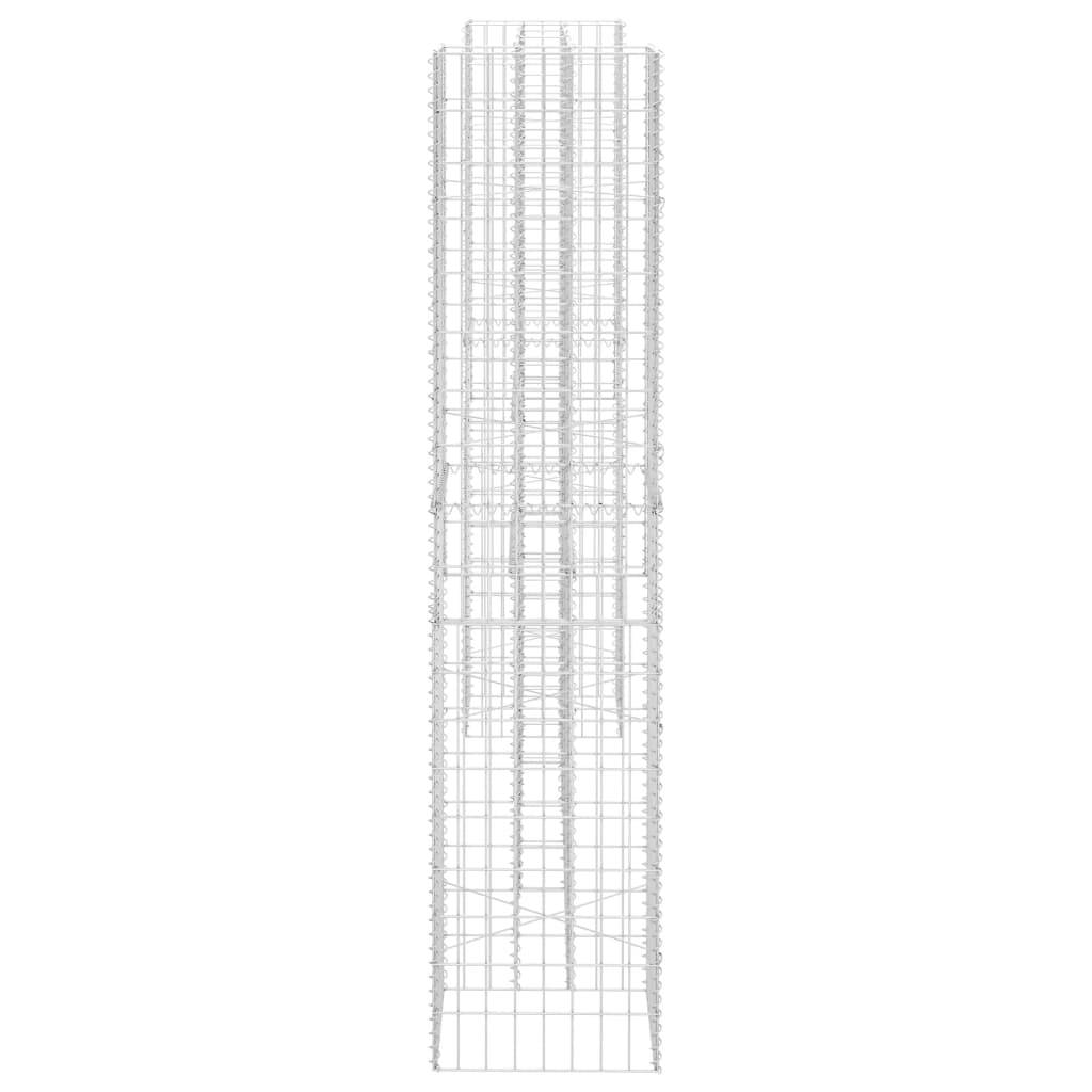 Vidaxl - Jardinière à gabion en H Fil d'acier 260x40x180 cm vidaXL 145664 - Image 5