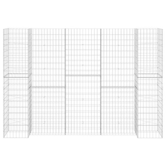Vidaxl - Jardinière à gabion en H Fil d'acier 260x40x180 cm vidaXL 145664 - Image 6