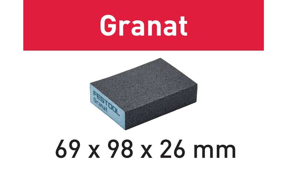 Éponge de ponçage GRANAT 69x98x26 60 GR/6 - FESTOOL - 201081 - Image 2