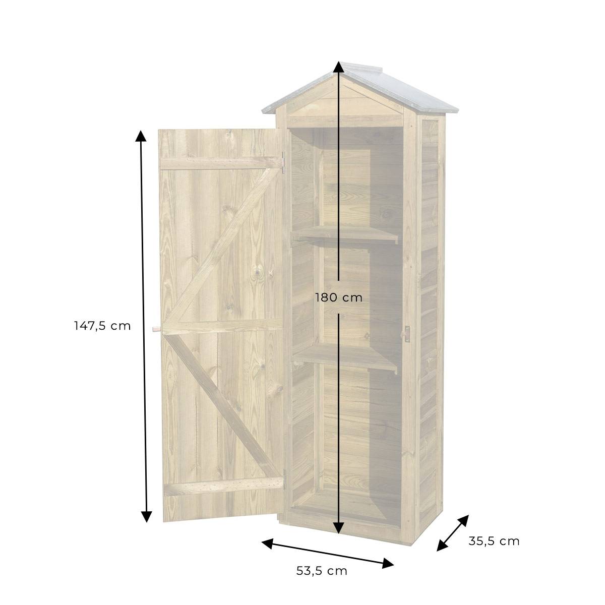 Armoire en bois Panama petit modèle - Cémonjardin - Image 4
