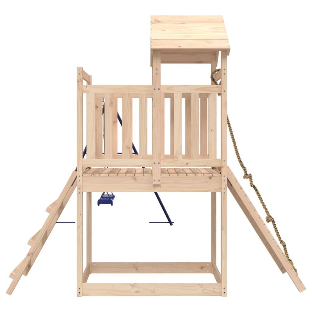 Helloshop26 - Aire de jeux d'extérieur balançoires toboggan portiques robuste jeux jardin 242 x 248 x 214 cm bois de pin massif - Image 4