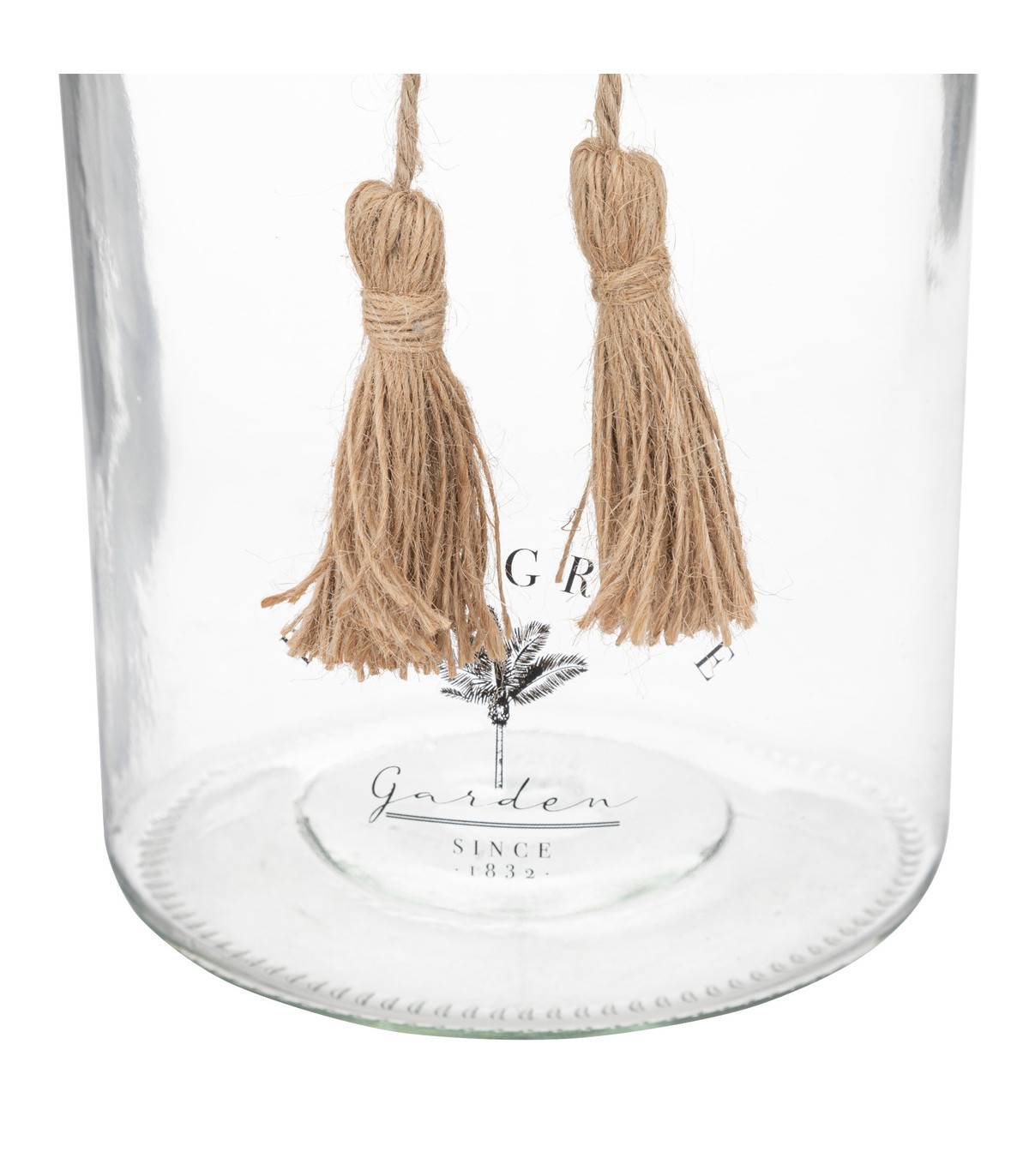 Vase Bocal en Verre transparent et Jute H 25 cm - Image 3