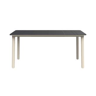 Table rectangulaire extérieur 160x90 gris foncé - ivoire NOA garbar