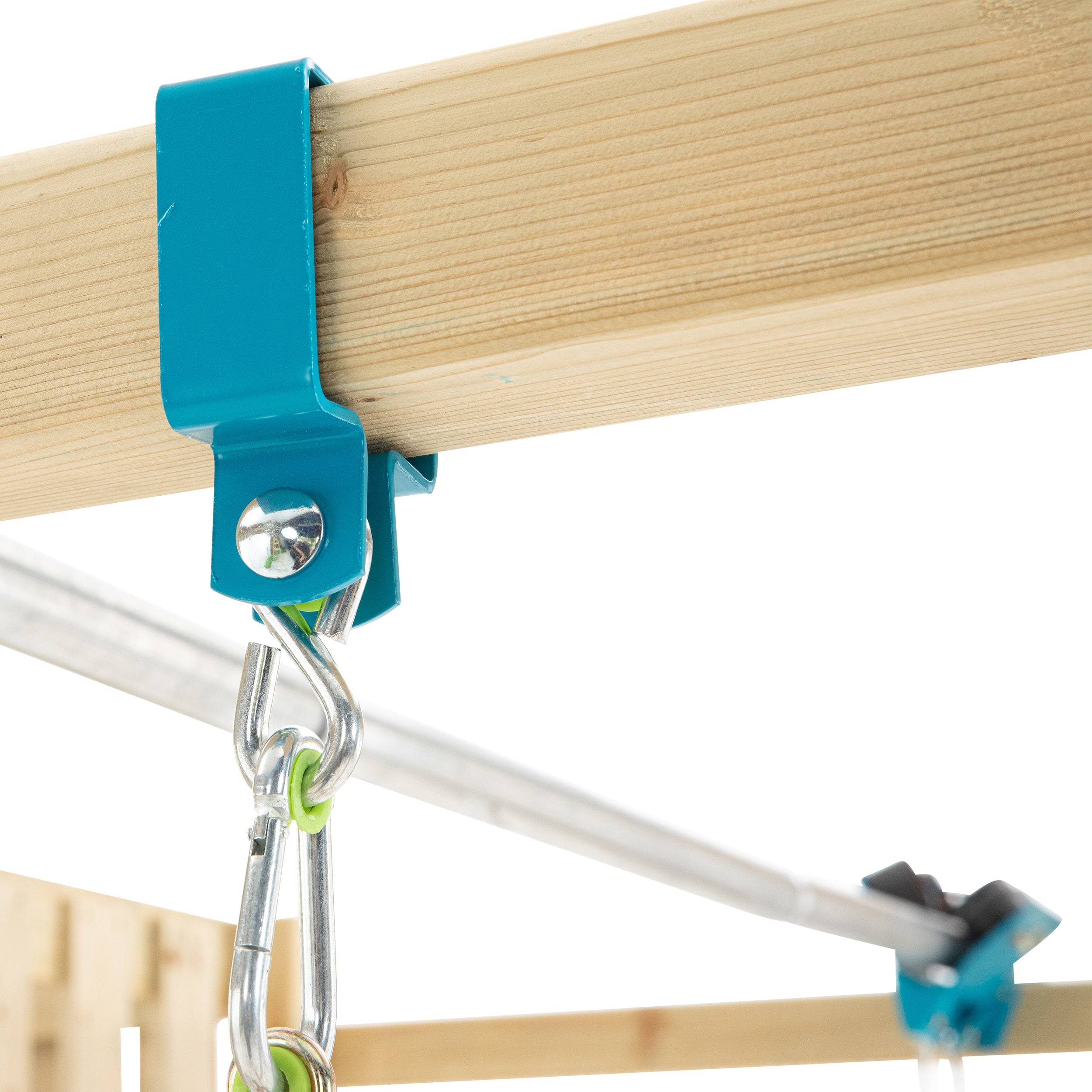 Tp Toys - AIre de jeux tyrolienne, mur d'escalade et toboggan - bois FSC® - SANTOLINE SKYWOOD - Image 10